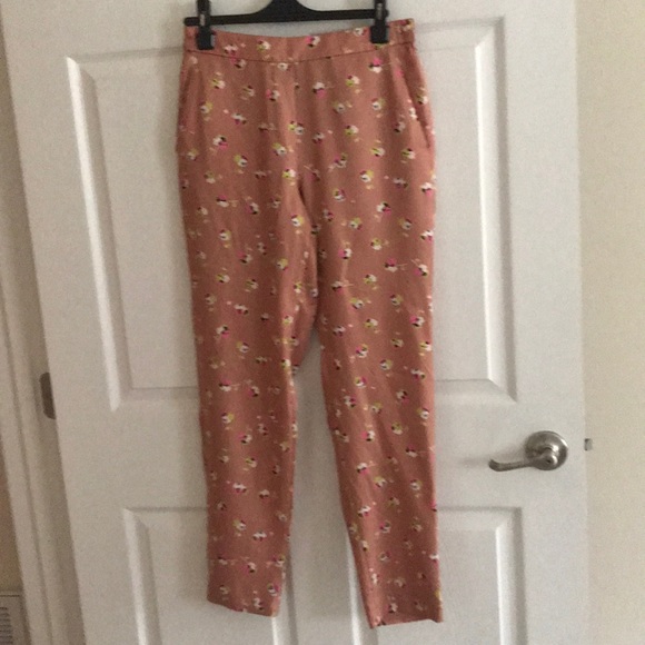 J. Crew Falling Pansies Pull on pant Size 6 - Picture 2 of 5